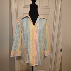 Foxcroft Multicolor Striped Shirt
